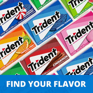 TRIDENT SUGAR FREE GUM WITH XYLITOL BUBBLEGUM 14N - SuperMarcheStore