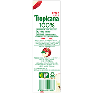 TROPICANA 100% APPLE JUICE 1LTR - SuperMarcheStore