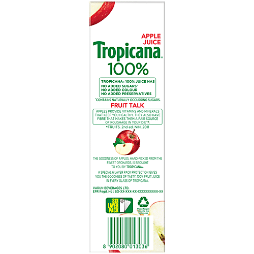 TROPICANA 100% APPLE JUICE 1LTR - SuperMarcheStore