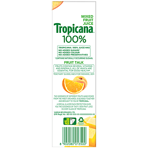 TROPICANA 100% MIXE FRUIT JUICE 1 LTR - SuperMarcheStore