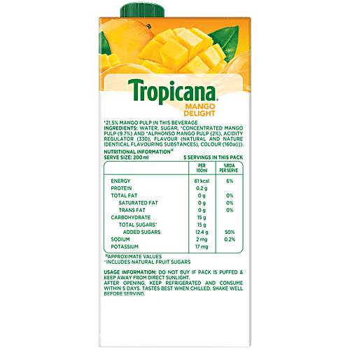 TROPICANA MANGO DELIGHT 1 LTR - SuperMarcheStore
