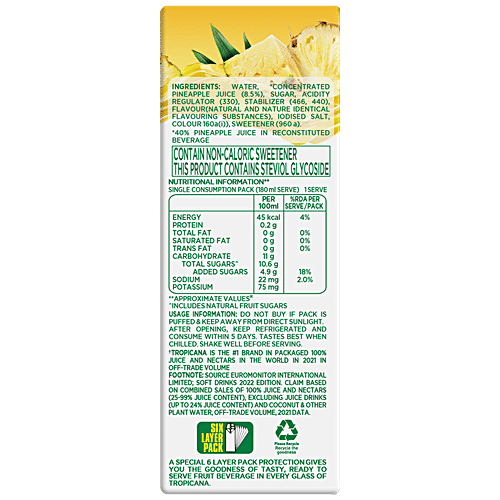 TROPICANA PINEAPPLE DELIGHT 180 ML - SuperMarcheStore