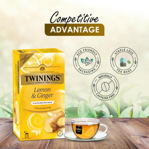 TWININGS TEA BAG LEMON & GINGER 25P - SuperMarcheStore