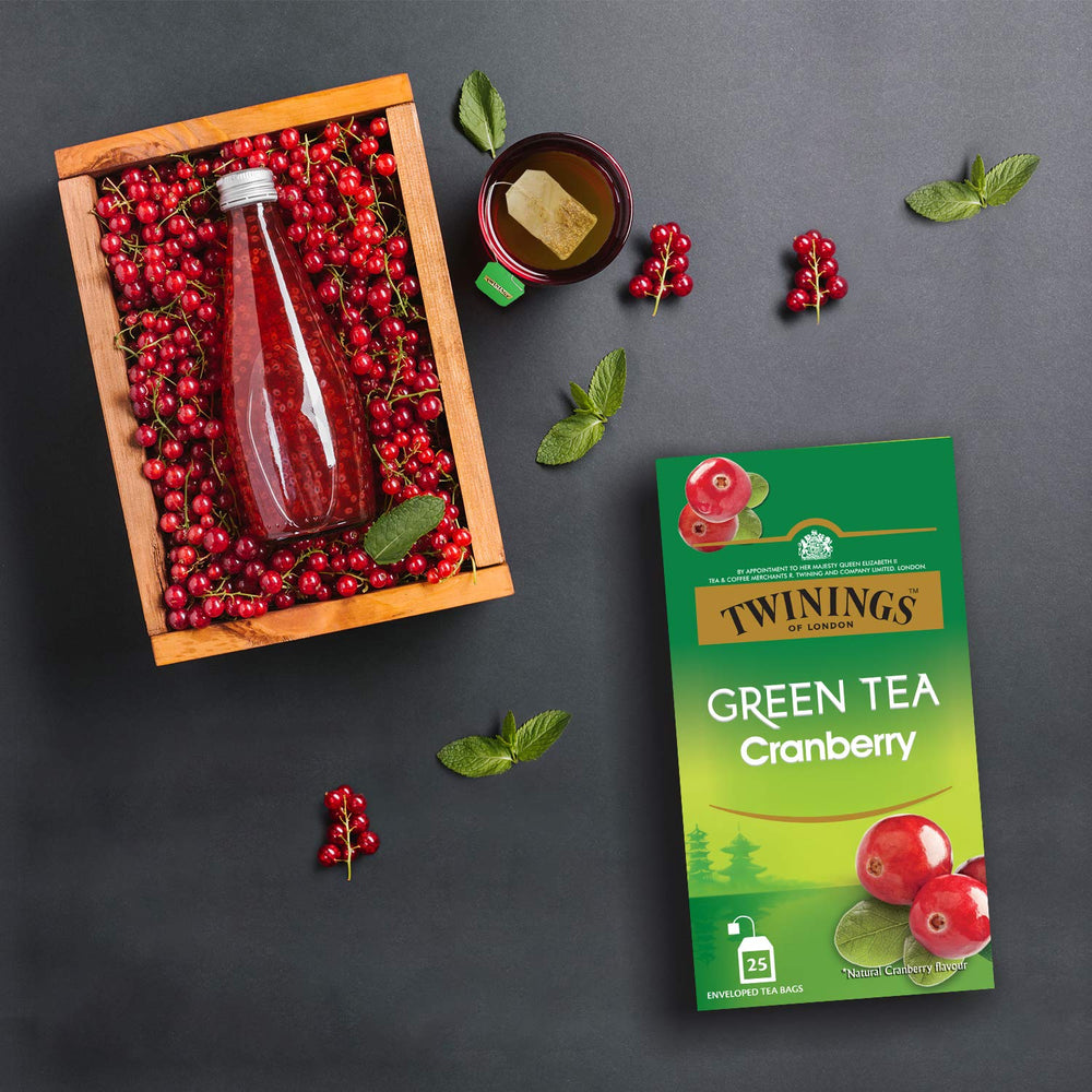 TWINNING GREEN TEA CRANBERRY 25 BAGS - SuperMarcheStore