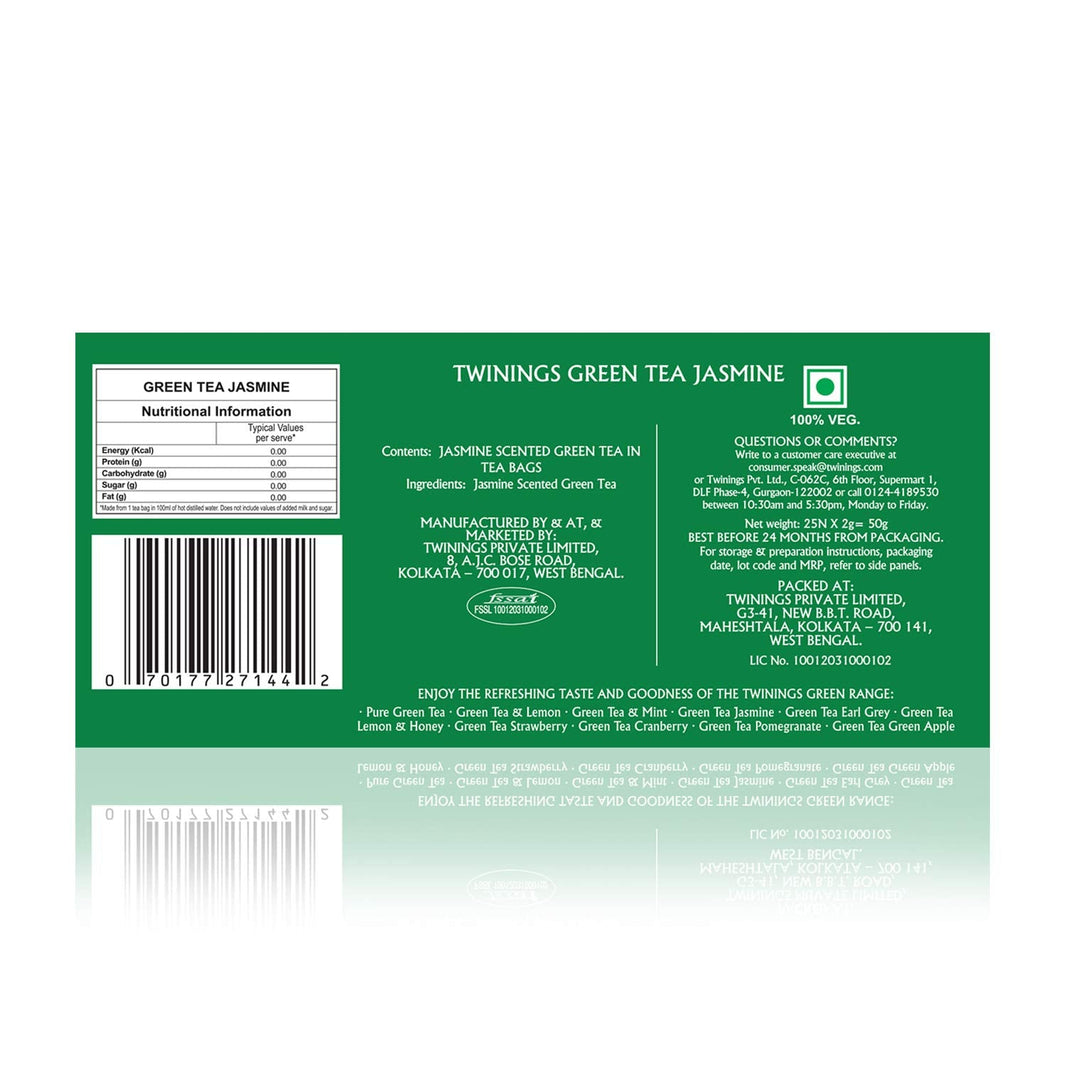 TWINNING GREEN TEA JASMINE 25 BAGS - SuperMarcheStore
