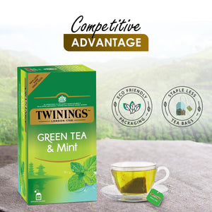 TWINNING GREEN TEA MINT 25 BAGS - SuperMarcheStore