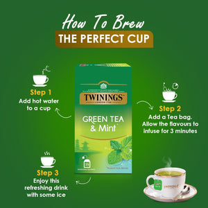 TWINNING GREEN TEA MINT 25 BAGS - SuperMarcheStore