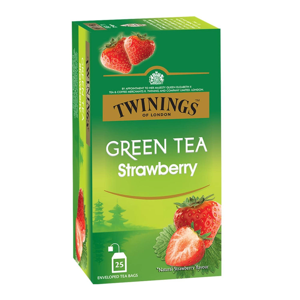 TWINNING GREEN TEA STRAWBERRY 25 BAGS - SuperMarcheStore