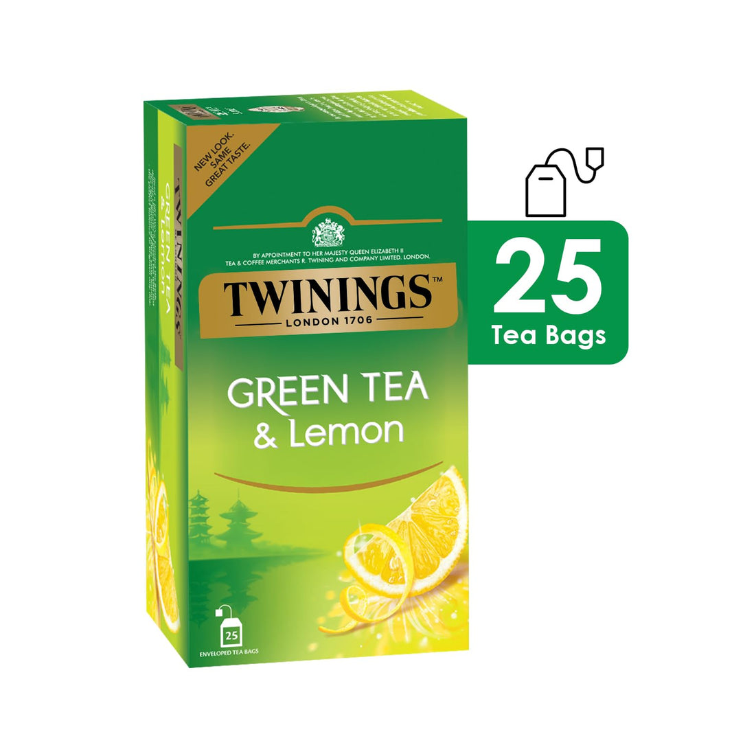 TWINNINGS TEA BAG GREEN TEA LEMON 25P - SuperMarcheStore