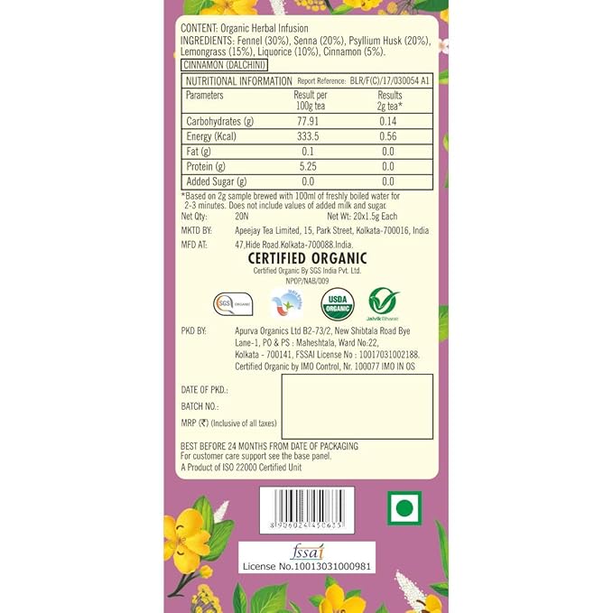 TYPHOO DETOXING ORGANIC SLIM TEA 25 TEA BAGS - SuperMarcheStore