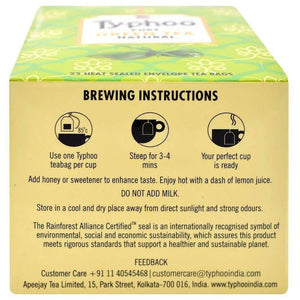 TYPHOO PURE GREEN TEA NATURAL 25 TEA BAGS - SuperMarcheStore