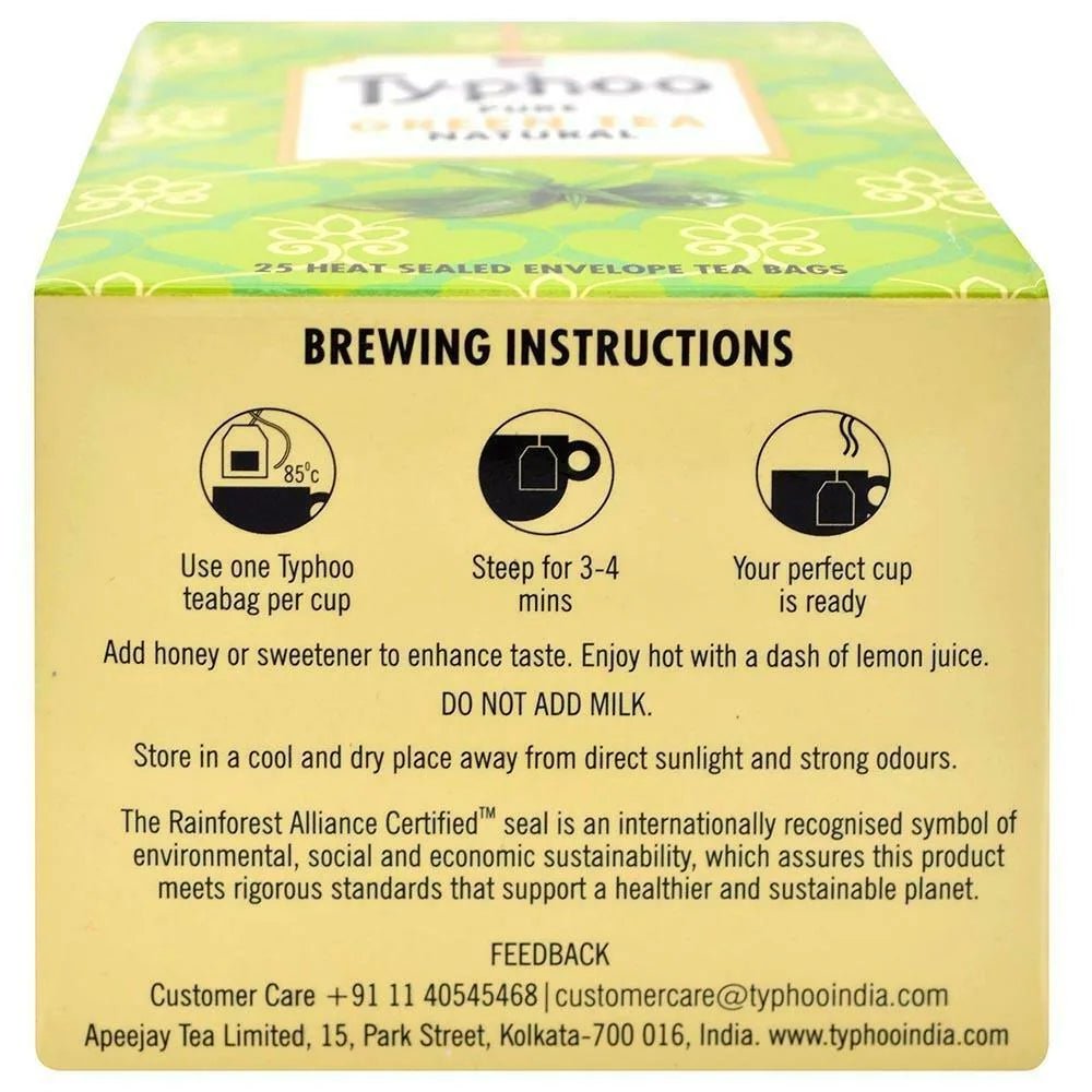 TYPHOO PURE GREEN TEA NATURAL 25 TEA BAGS - SuperMarcheStore