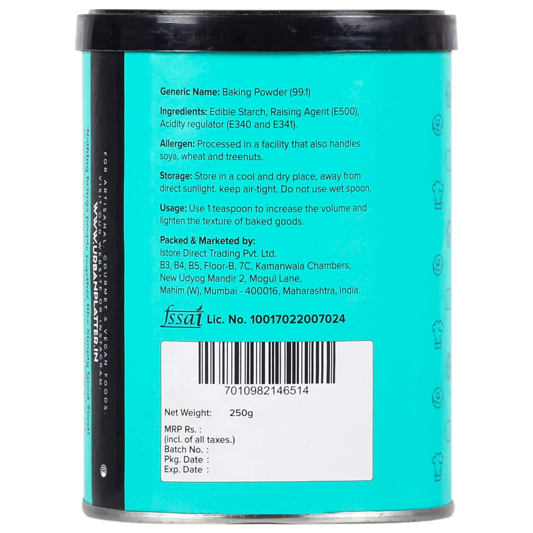 URBAN PLATTER ALUMINIUM FREE BAKING POWDER 250GM - SuperMarcheStore