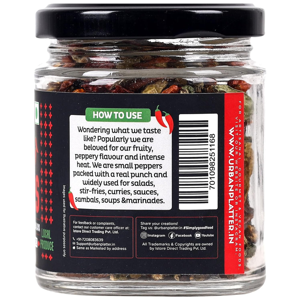 URBAN PLATTER BIRDS EYE CHILLES 50 GM - SuperMarcheStore