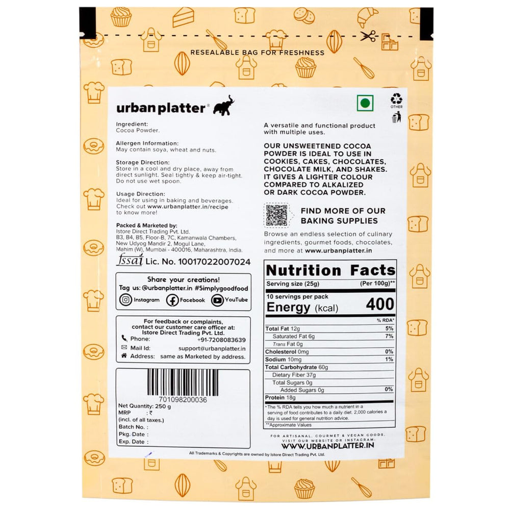 URBAN PLATTER COCOA POWDER 250GM - SuperMarcheStore