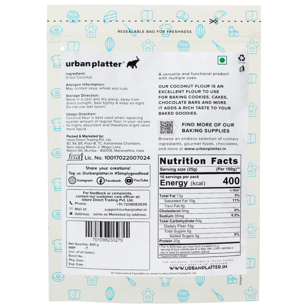 URBAN PLATTER COCONUT FLOWER 400GM - SuperMarcheStore