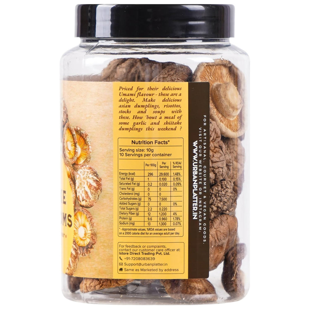 URBAN PLATTER DRYED SHIITAKE MASHROOMS 100GM - SuperMarcheStore