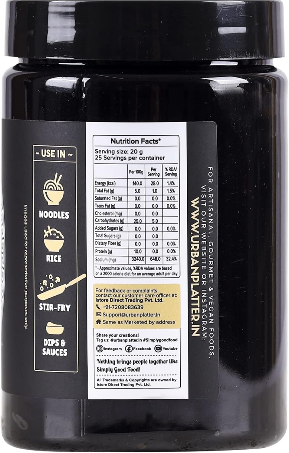 URBAN PLATTER FERMENTED BLACK BEAN PASTE 500GM - SuperMarcheStore