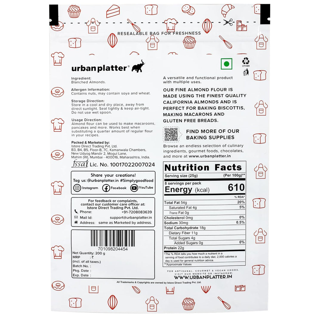 URBAN PLATTER FINE CALIFORNIA ALMOND FLOWERS 200GM - SuperMarcheStore