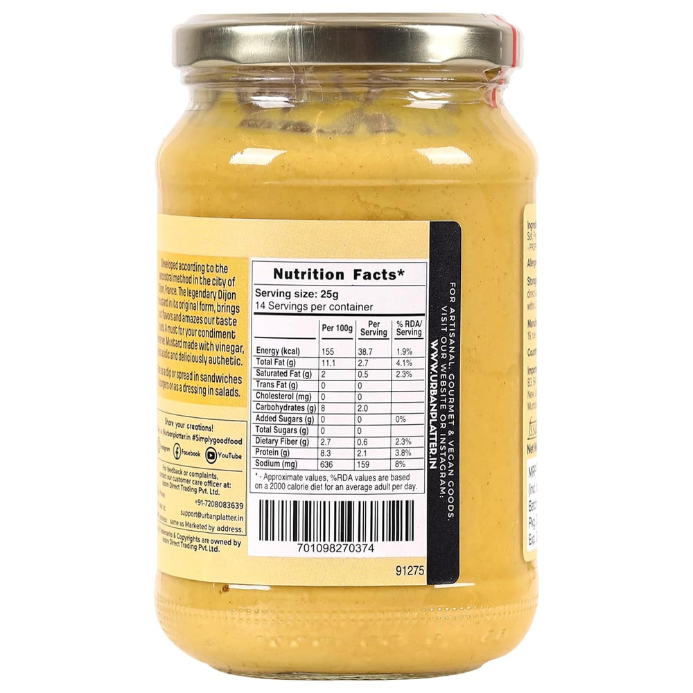 URBAN PLATTER FRENCH DIJON MUSTARD 350GM - SuperMarcheStore