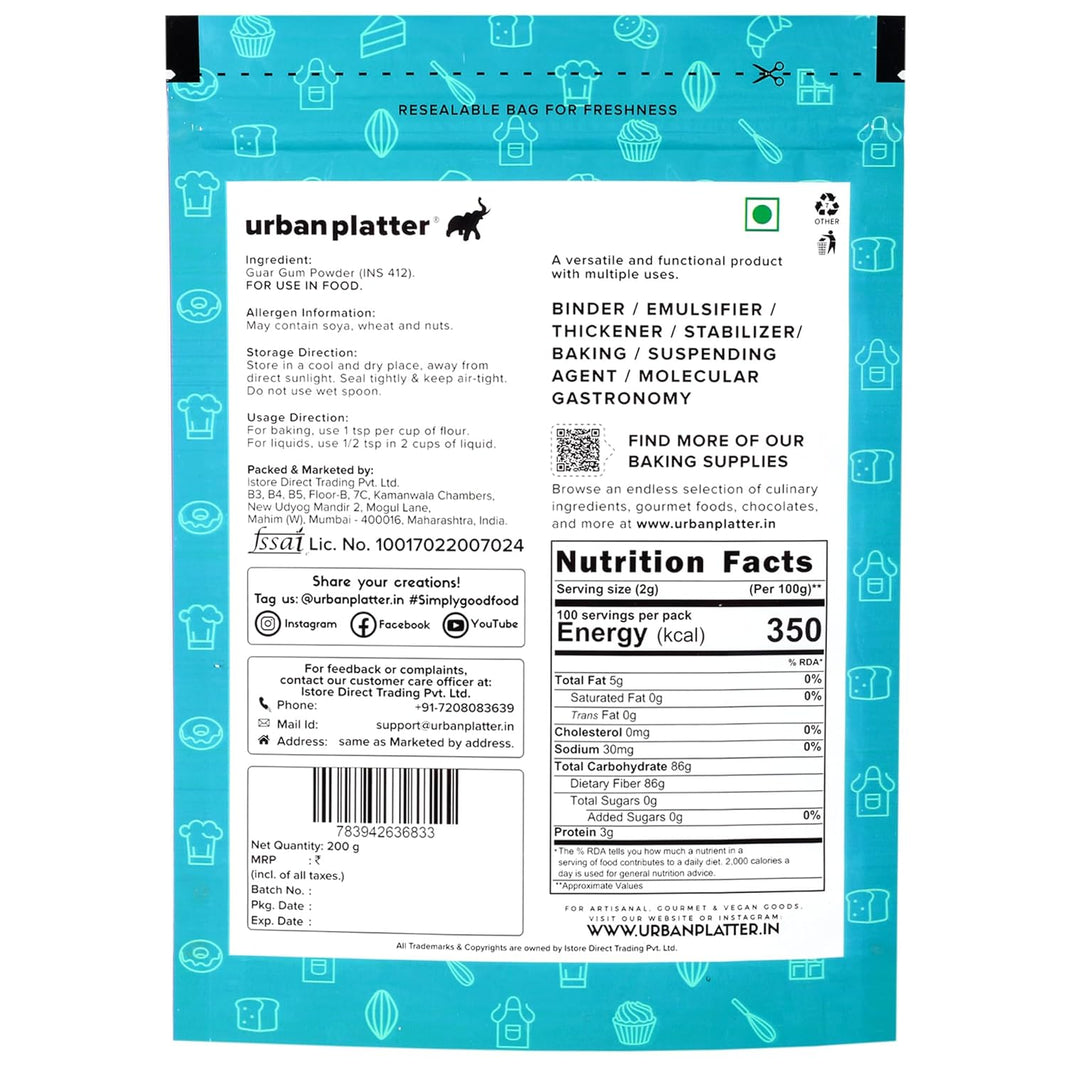 URBAN PLATTER GAUR GUM POWDER 200GM - SuperMarcheStore