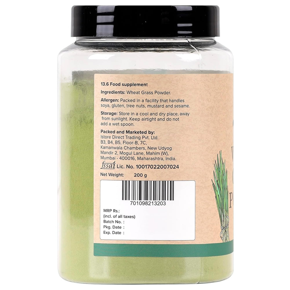 URBAN PLATTER ORGANIC WHEAT GRASS POWDER 200 GM - SuperMarcheStore
