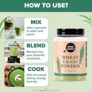 URBAN PLATTER ORGANIC WHEAT GRASS POWDER 200 GM - SuperMarcheStore