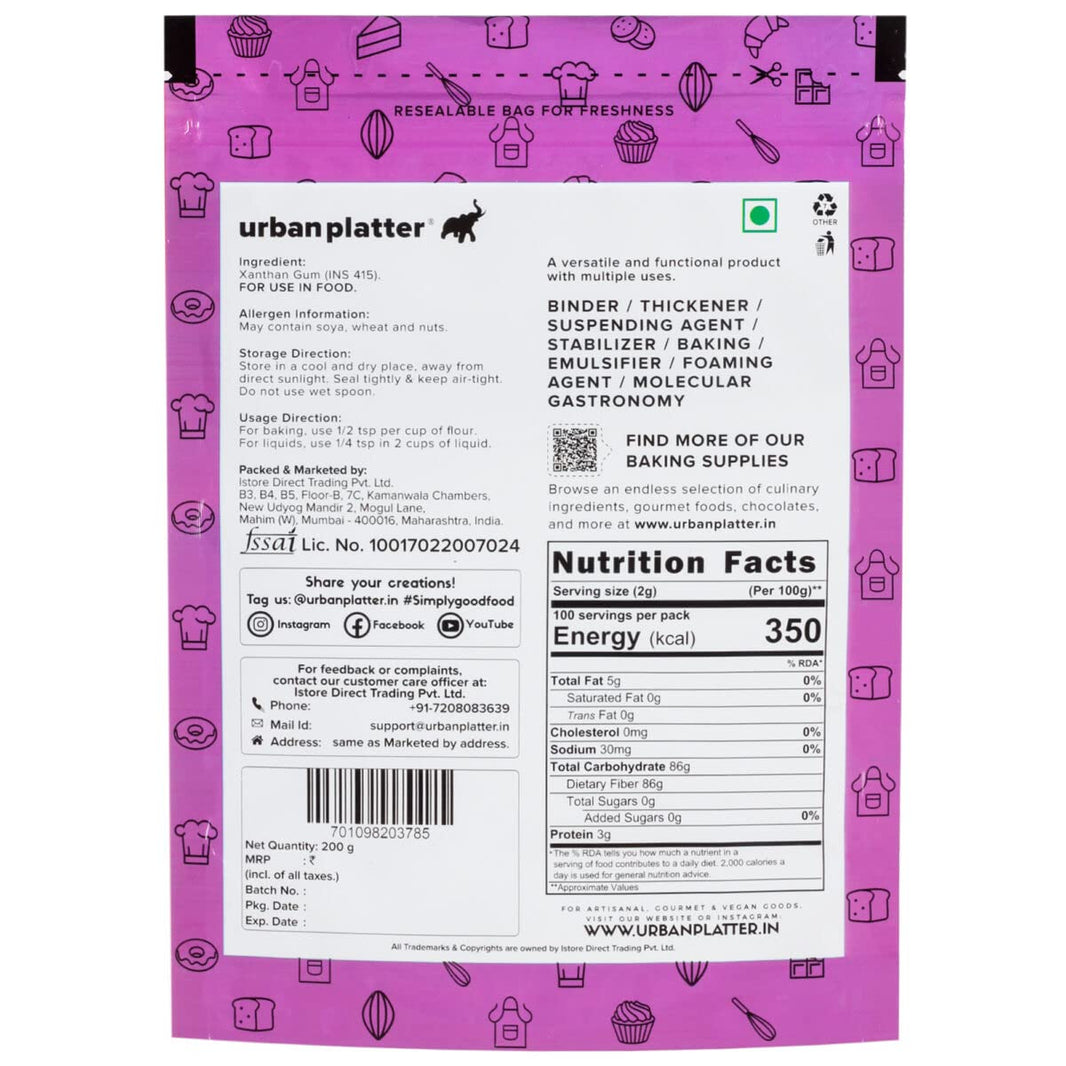 URBAN PLATTER XANTHAN GUM POWDER 200 GM - SuperMarcheStore