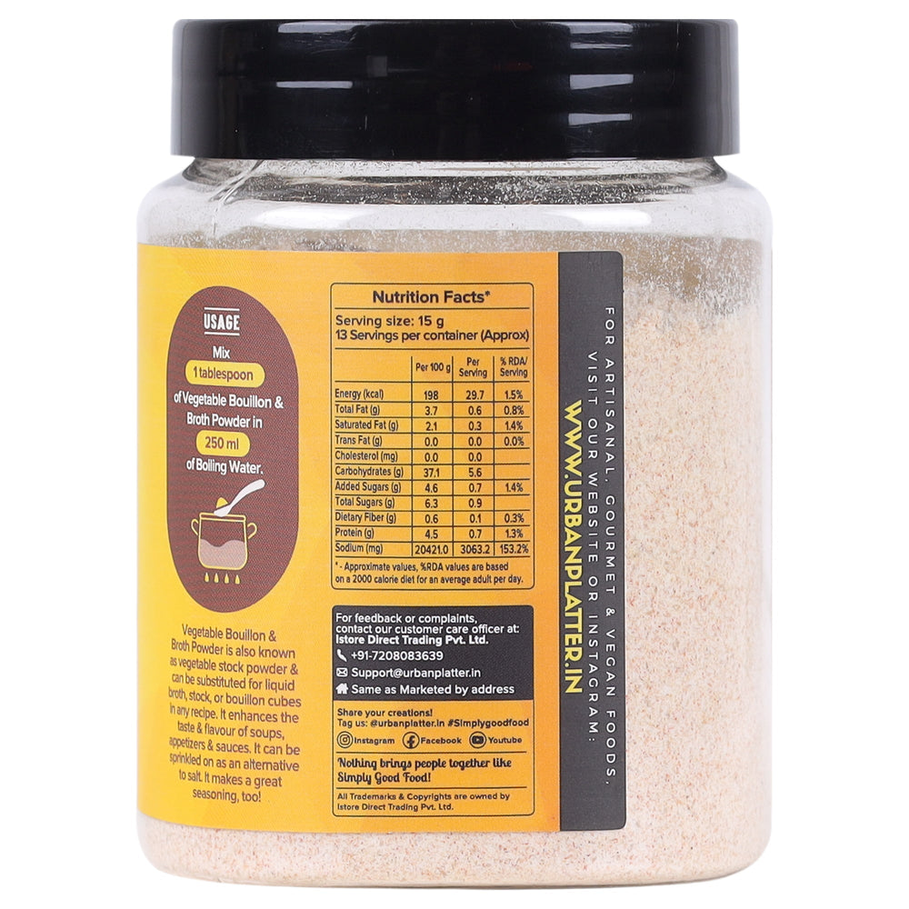 URBAN PLZTTER VEGETABLE BULLION & BROTH POWDER 200 G - SuperMarcheStore