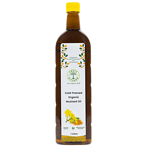 VEDIC KITCHEN COLD PRESSED ORG BLACK MUSTARD OIL 1 LTR - SuperMarcheStore