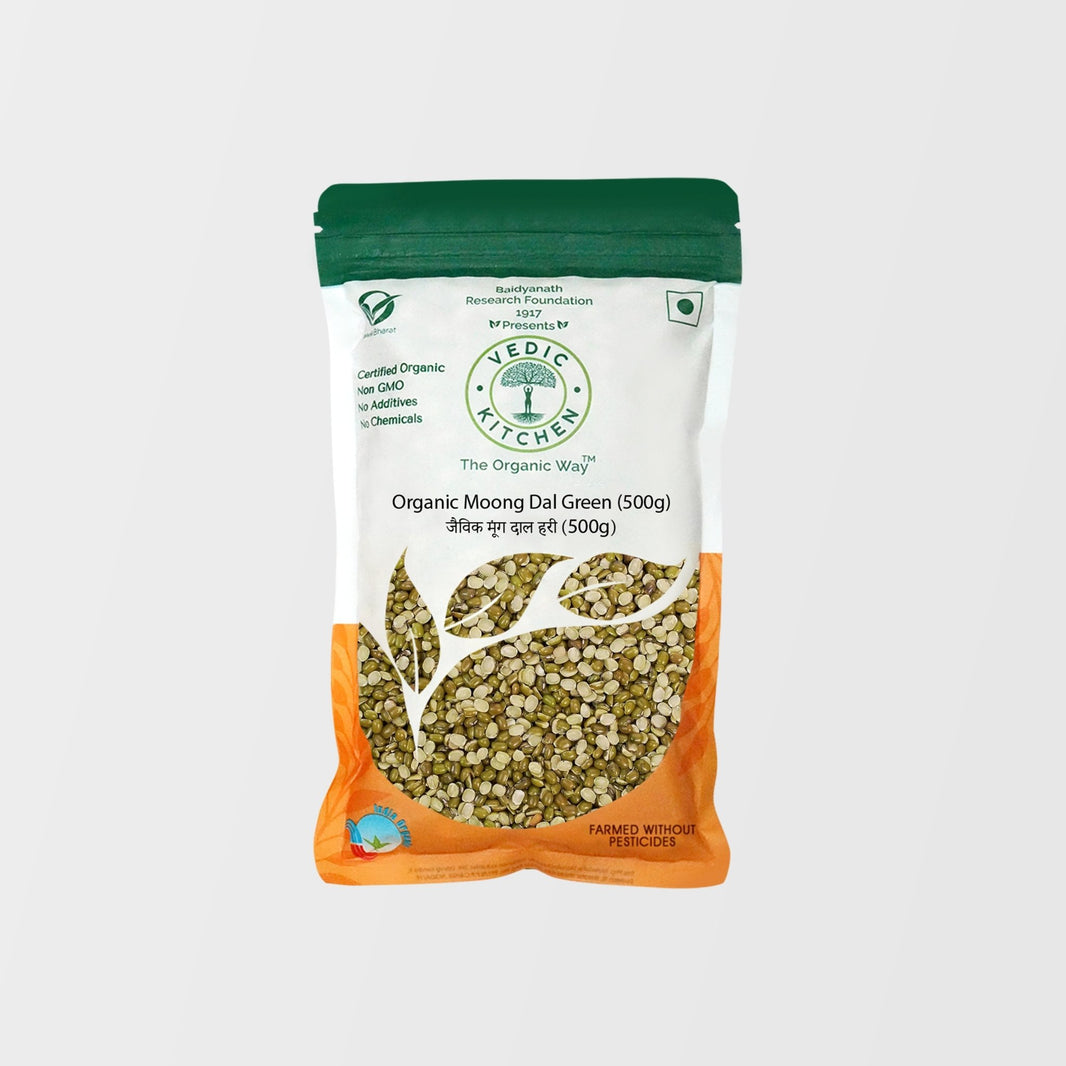 VEDIC KITCHEN MOONG DAL GREEN SPLIT 500 GM - SuperMarcheStore