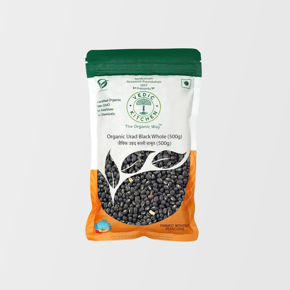 VEDIC KITCHEN ORGANIC BLACK URAD WHOLE 500 GM - SuperMarcheStore
