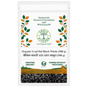 VEDIC KITCHEN ORGANIC BLACK URAD WHOLE 500 GM - SuperMarcheStore