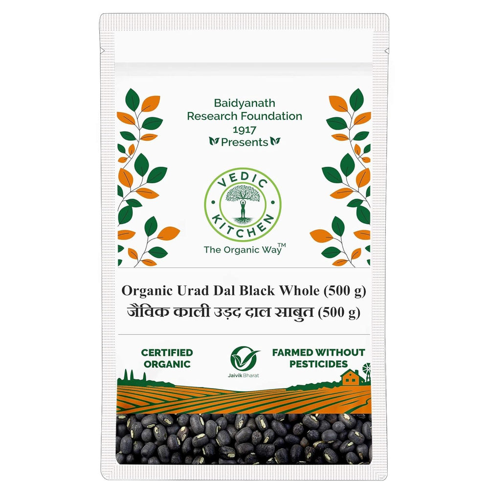 VEDIC KITCHEN ORGANIC BLACK URAD WHOLE 500 GM - SuperMarcheStore