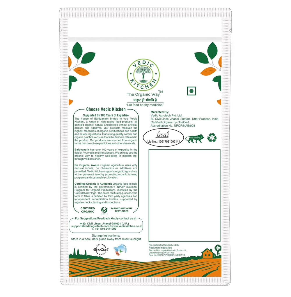 VEDIC KITCHEN ORGANIC CHANA DAL 500 GM - SuperMarcheStore