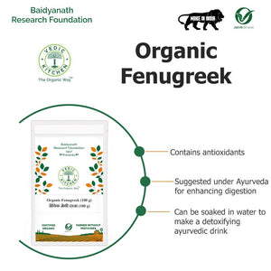 VEDIC KITCHEN ORGANIC FENUGREEK SEEDS 100 GM - SuperMarcheStore