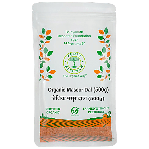 VEDIC KITCHEN ORGANIC MASOOR DAL 500 GM - SuperMarcheStore
