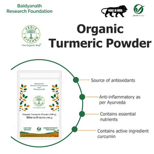 VEDIC KITCHEN ORGANIC TURMERIC POWDER 100 GM - SuperMarcheStore