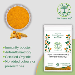 VEDIC KITCHEN ORGANIC TURMERIC POWDER 100 GM - SuperMarcheStore