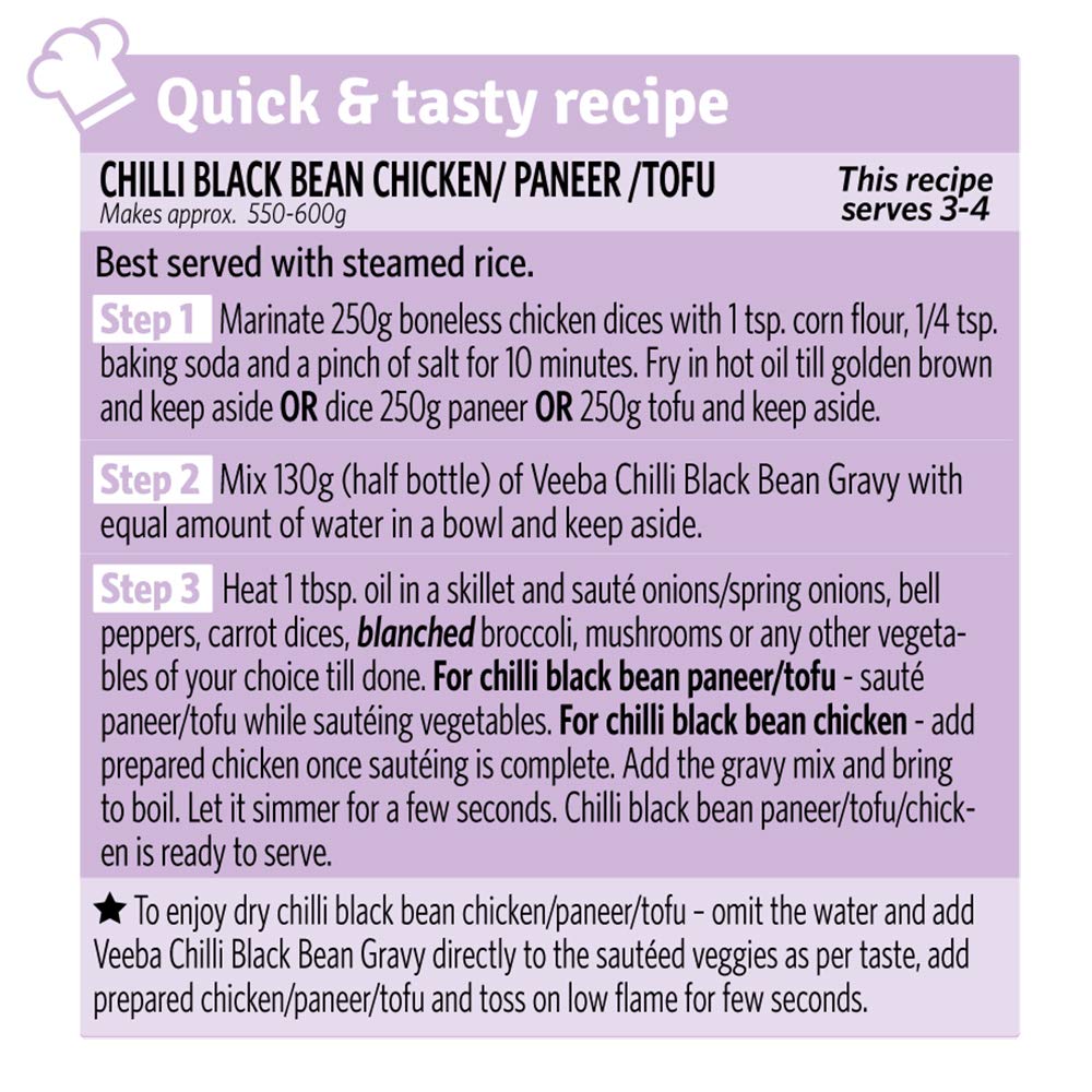 VEEBA CHILLI BLACK BEAN GRAVY 250GM - SuperMarcheStore