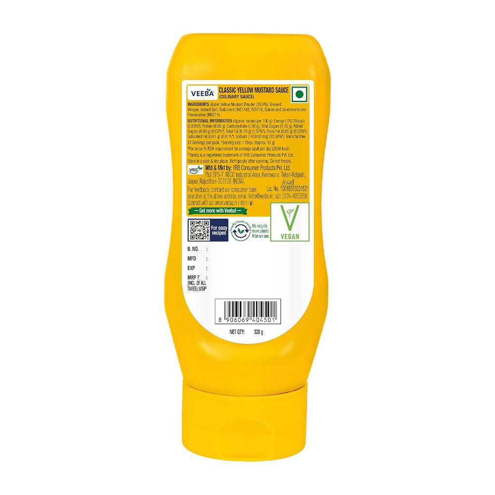 VEEBA CLASSIC YELLOW MUSTARD - SuperMarcheStore
