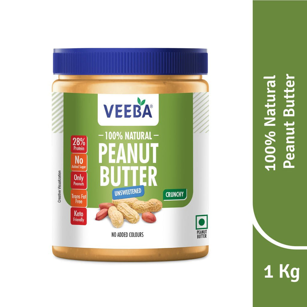 VEEBA PEANUT BUTTER CRUNCHY 1KG - SuperMarcheStore