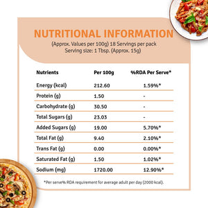 VEEBA PIZZA & PASTA NO ONION NO GARLIC 310GM - SuperMarcheStore