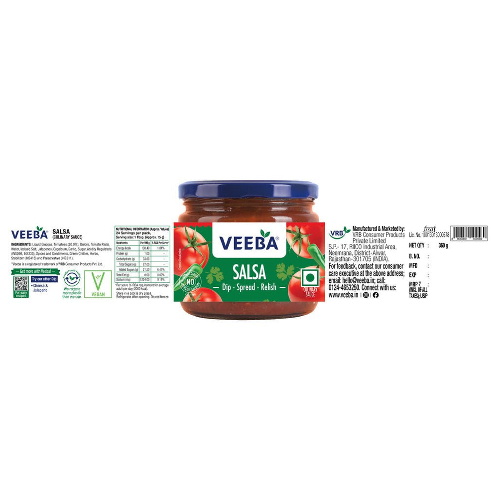 VEEBA SALSA SAUCE 360GM - SuperMarcheStore