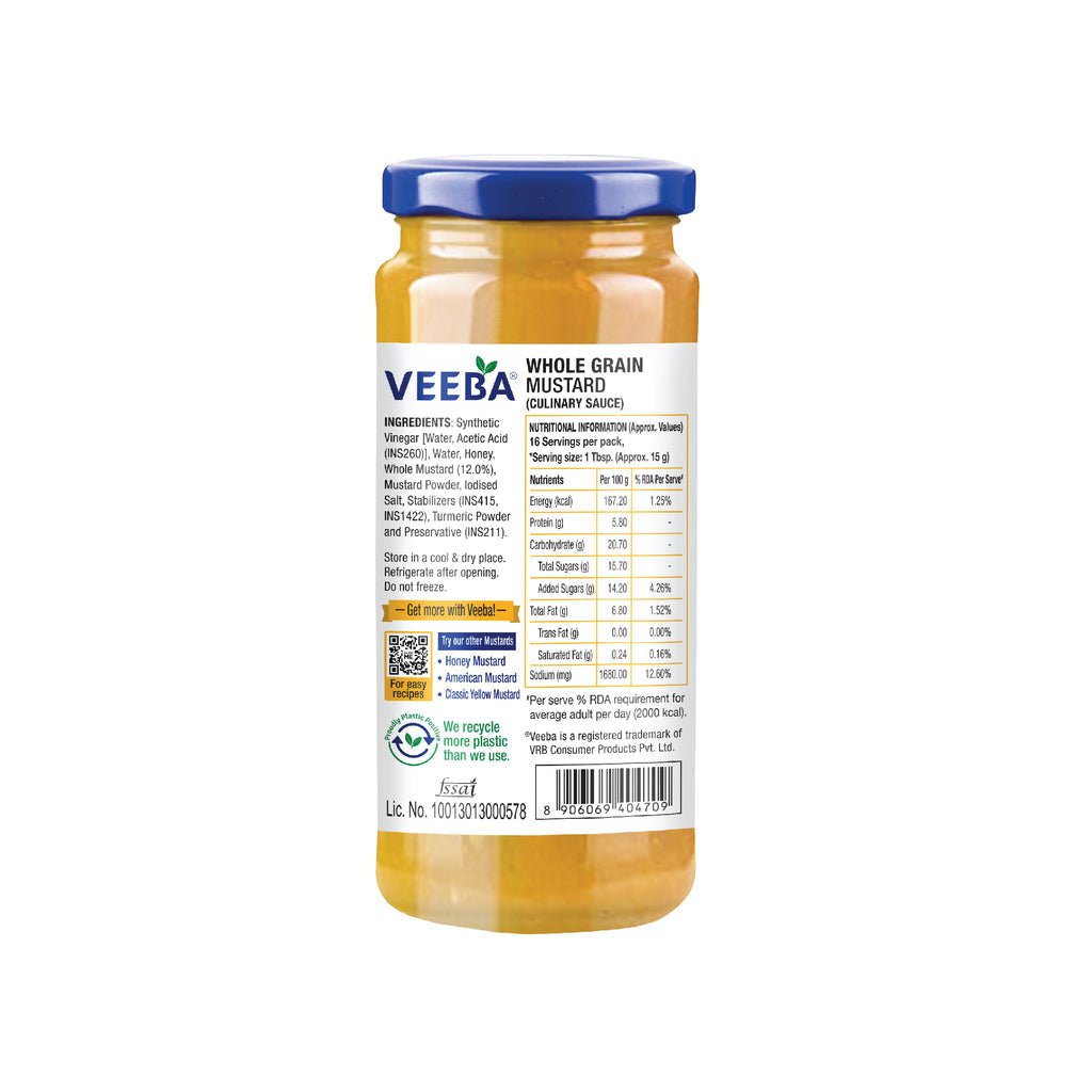 VEEBA WHOLE GRAIN MUSTARD - SuperMarcheStore