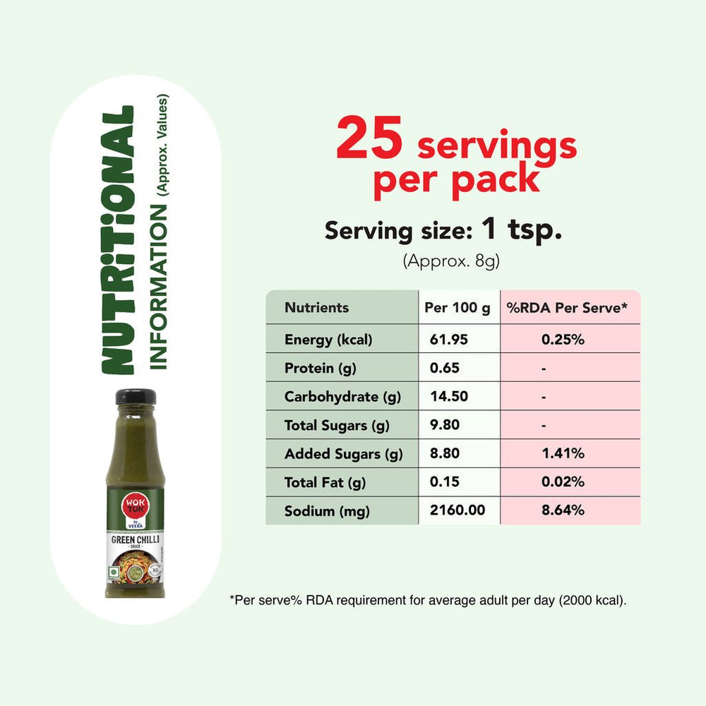 VEEBA WOK TOK GREEN CHILLI SAUCE 200 GM - SuperMarcheStore