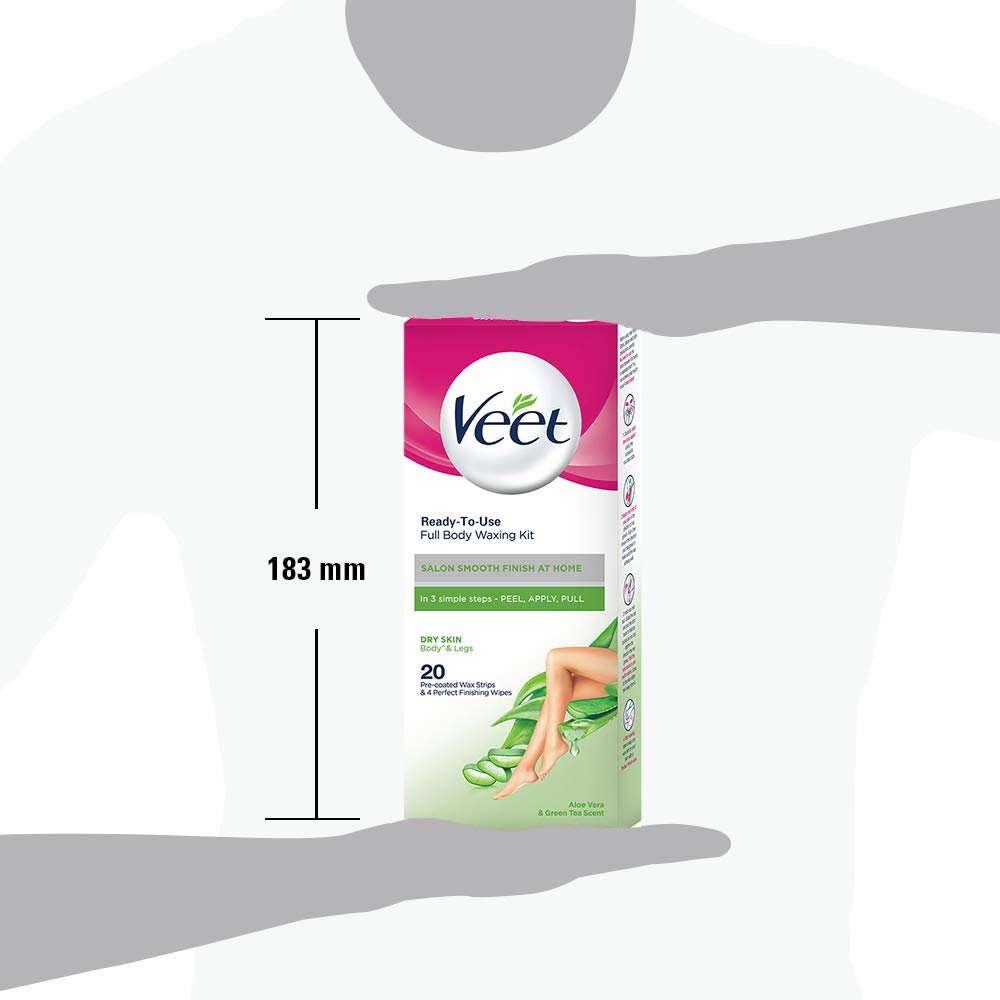 VEET FULL BODY WAX STRIPS WTH ALOE VERA FOR DRY SKIN 20N - SuperMarcheStore
