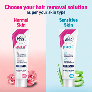 VEET PURE HAIR REMOVAL CREAM 100 GM NORMAL SKIN - SuperMarcheStore