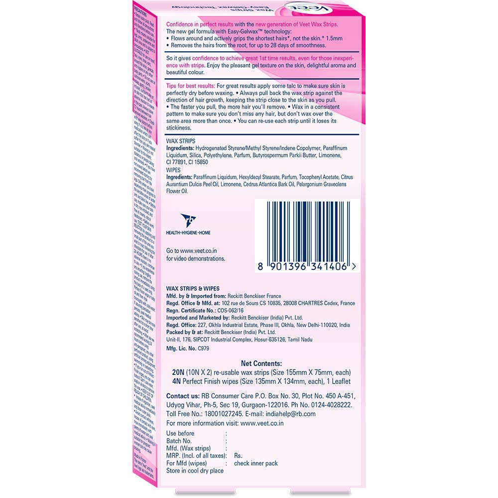 VEET READ TO USE WAX STRIPS NORMAL SKIN 20N - SuperMarcheStore