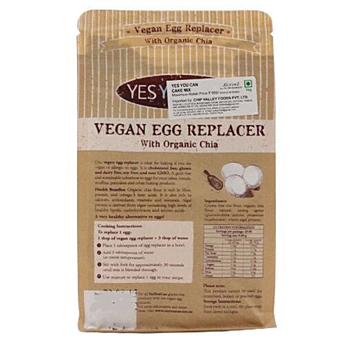 VEGAN EGG REPLACER WITH ORGANIC CHIA 180GM - SuperMarcheStore
